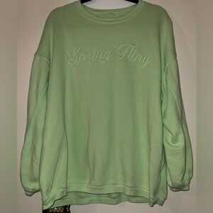 Aerie Mint Green Oversized Sweatshirt Size Small